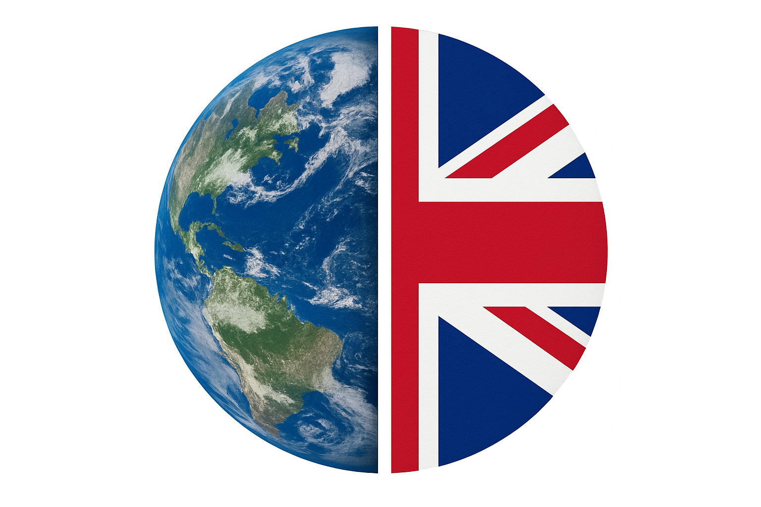 circle shape image 300px, half world, half union jack